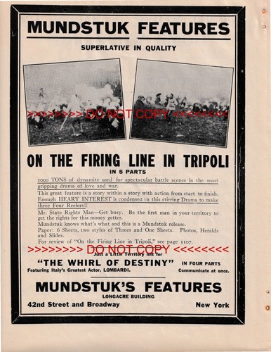 Poster pubblicitario 1912 film - pubblicitario,